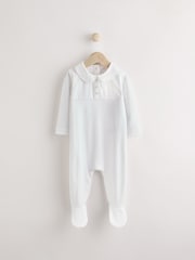 White Baby Occasion Sleepsuit (0mths-2yrs) - Image 4 of 9