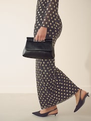 Schwarz - Clutch mit Henkel - Bild 2 von 10