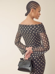 Schwarz - Clutch mit Henkel - Bild 3 von 10
