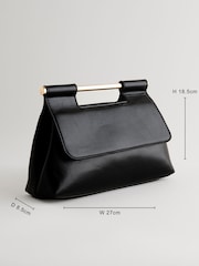 Schwarz - Clutch mit Henkel - Bild 4 von 10