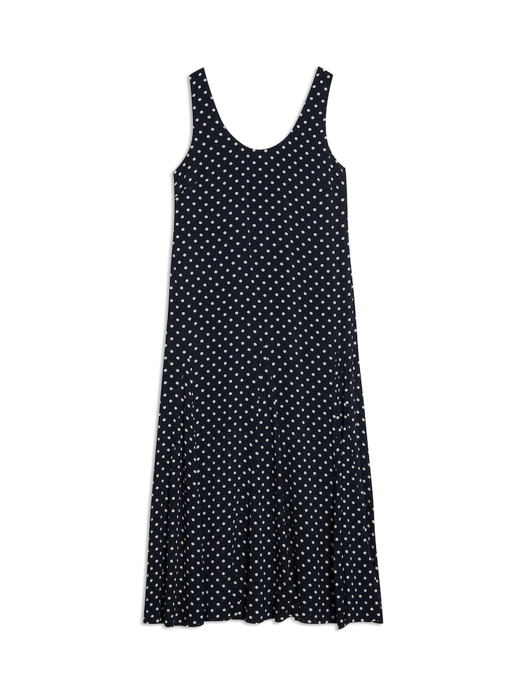 Albaray Blue Spot Godet Maxi Dress - Image 6 of 6