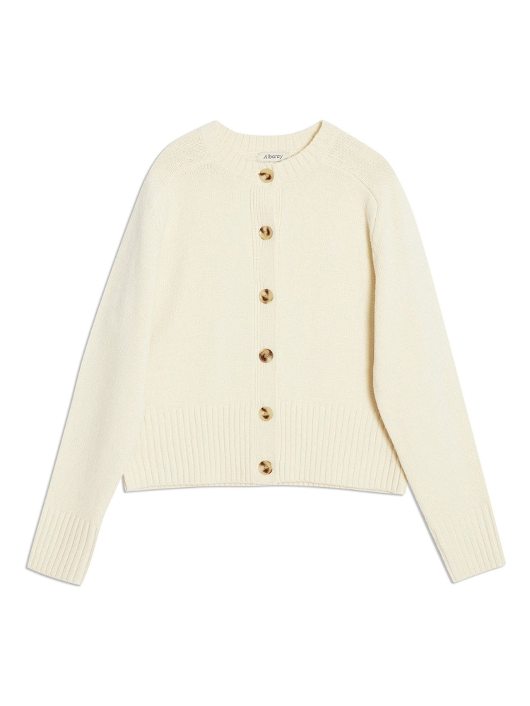 Albaray Cream Crew Cardigan - Image 4 of 4