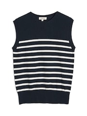 Albaray Blue Cashmere Blend Stripe Tank - Image 4 of 4
