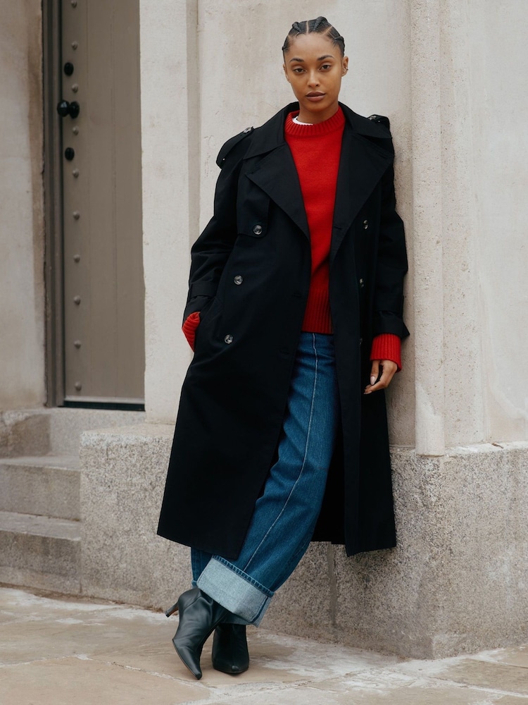 Albaray Trench Black Coat - Image 1 of 5