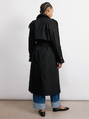 Albaray Trench Black Coat - Image 2 of 5