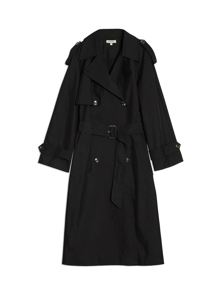Albaray Trench Black Coat - Image 5 of 5