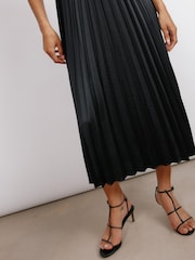 Albaray Jersey And Woven Pleat Black Dress - Image 3 of 4