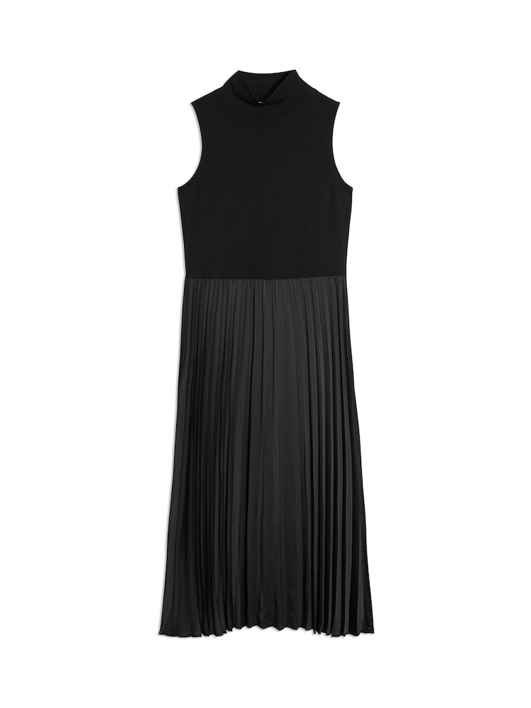 Albaray Jersey And Woven Pleat Black Dress - Image 4 of 4