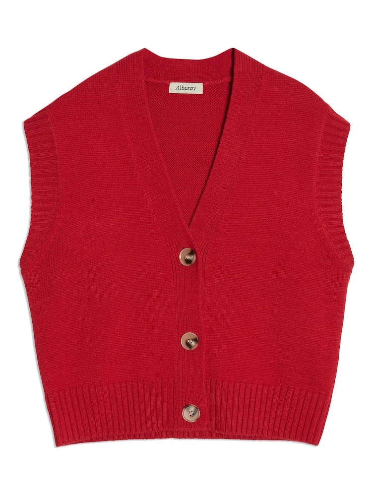Albaray Red Button V-Neck Tank - Image 4 of 4