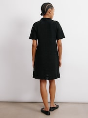 Albaray Pointelle Knit Black Dress - Image 2 of 4
