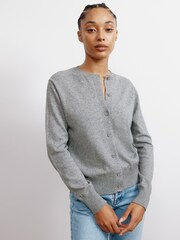 Albaray Grey Cashmere Blend Cardigan - Image 1 of 5