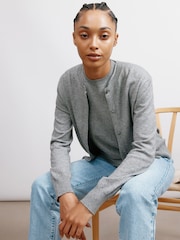 Albaray Grey Cashmere Blend Cardigan - Image 4 of 5