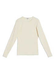 Albaray Cream Rib Crew Neck Top - Image 4 of 4