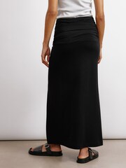 Albaray Ruched Waist Jersey Black Skirt - Image 2 of 5