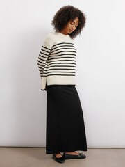 Albaray Ruched Waist Jersey Black Skirt - Image 4 of 5