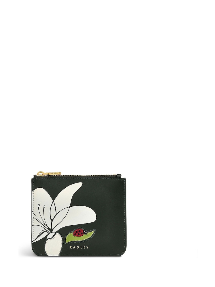 Radley London Small Green Ladybirds Zip-Top Coin Purse - Image 1 of 3