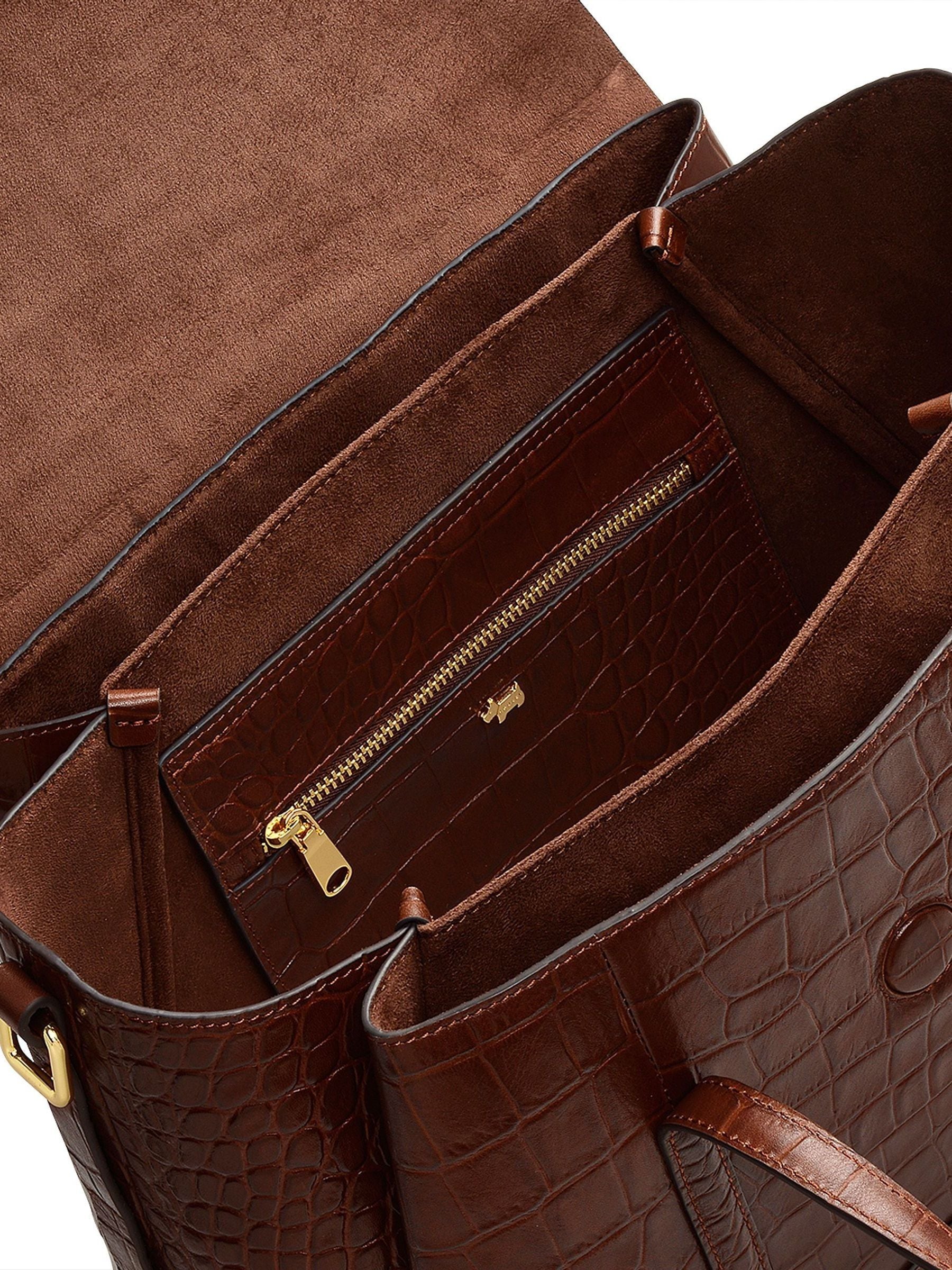 Buy Radley London Brown Medium The Chancery Leather Flapover Grab