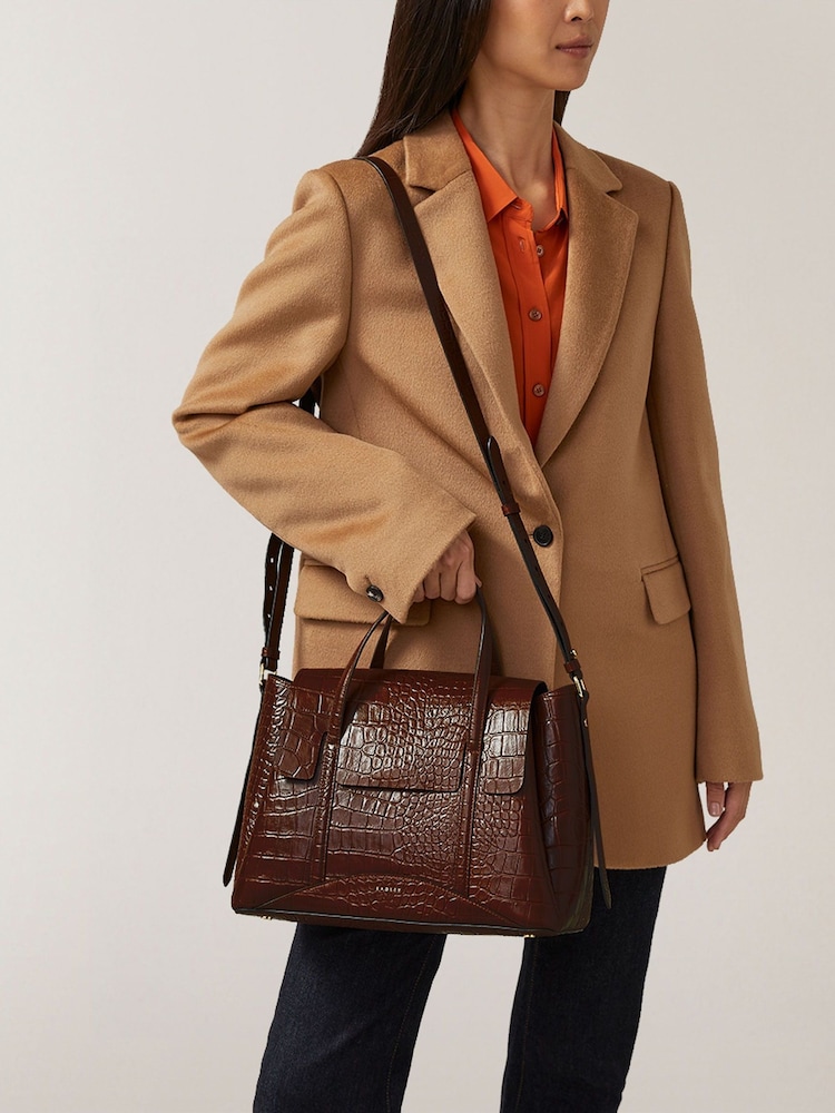 Radley Medium The Chancery Faux Croc Effect Flapover Grab Bag - Image 5 of 5