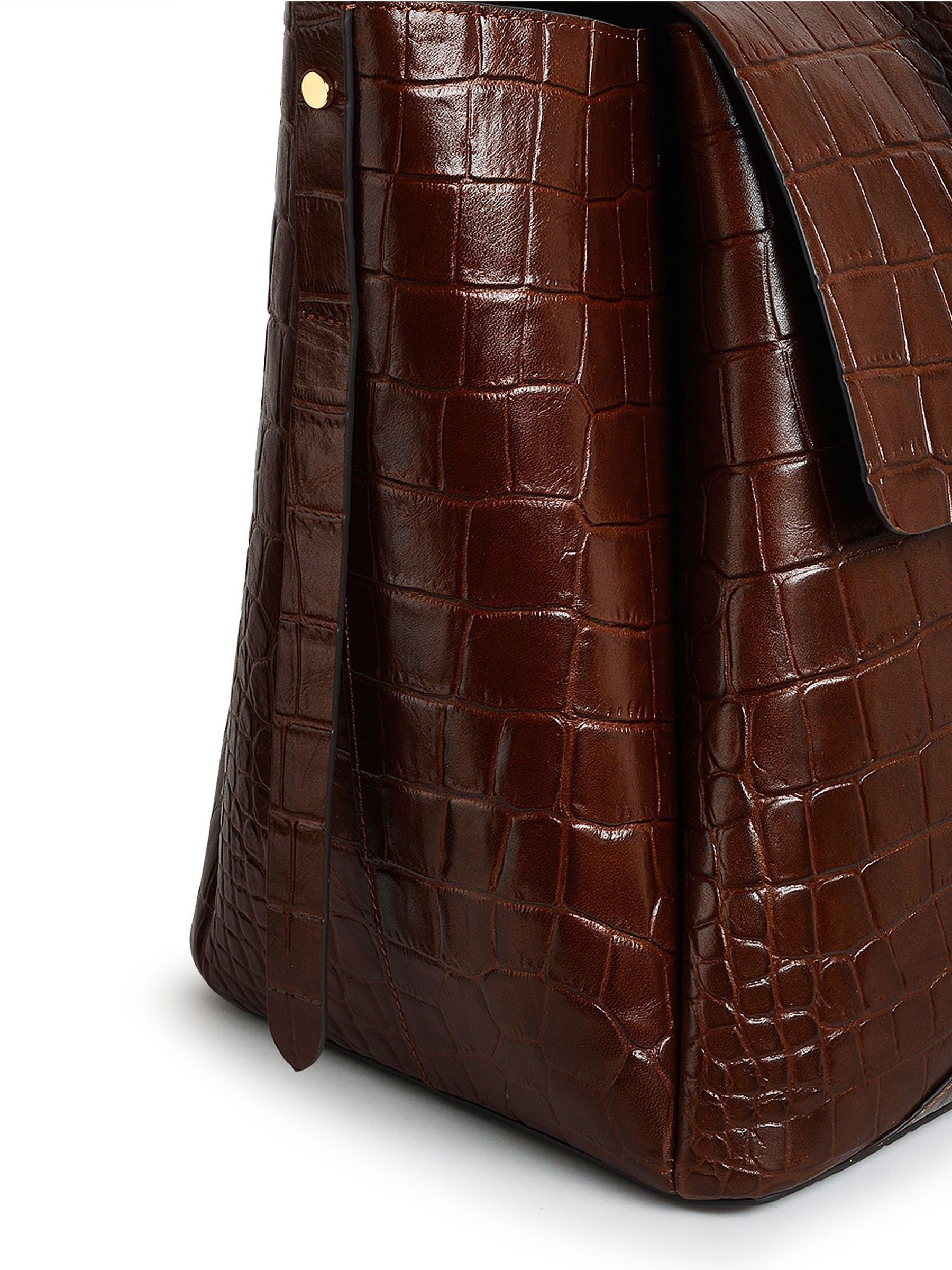 Buy Radley Brown Croc The Chancery Flapover Shoulder Bag from Next USA
