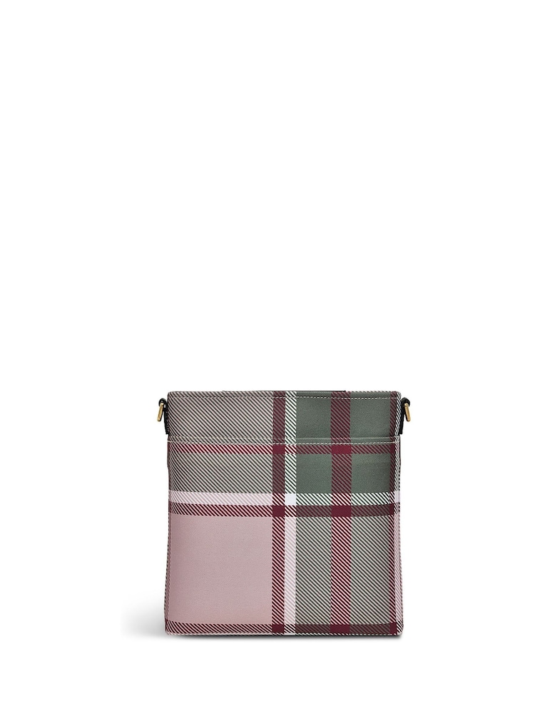 Radley London Small Green Manor Gardens Check Zip-Top Cross-Body Bag - Image 2 of 5