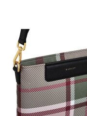 Radley London Small Green Manor Gardens Check Zip-Top Cross-Body Bag - Image 3 of 5