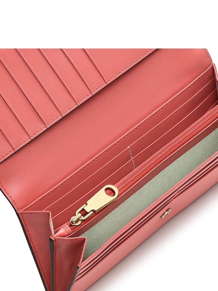 Radley London Large Red Heritage Dog Outline Flapover Matinee Purse - Image 4 of 4