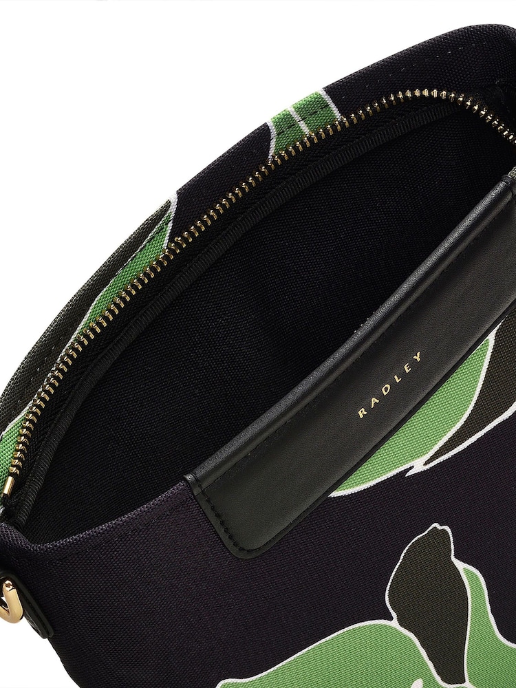Radley London Southwell Gardens Floral Small Zip Top Cross-Body Black Bag - Image 5 of 5