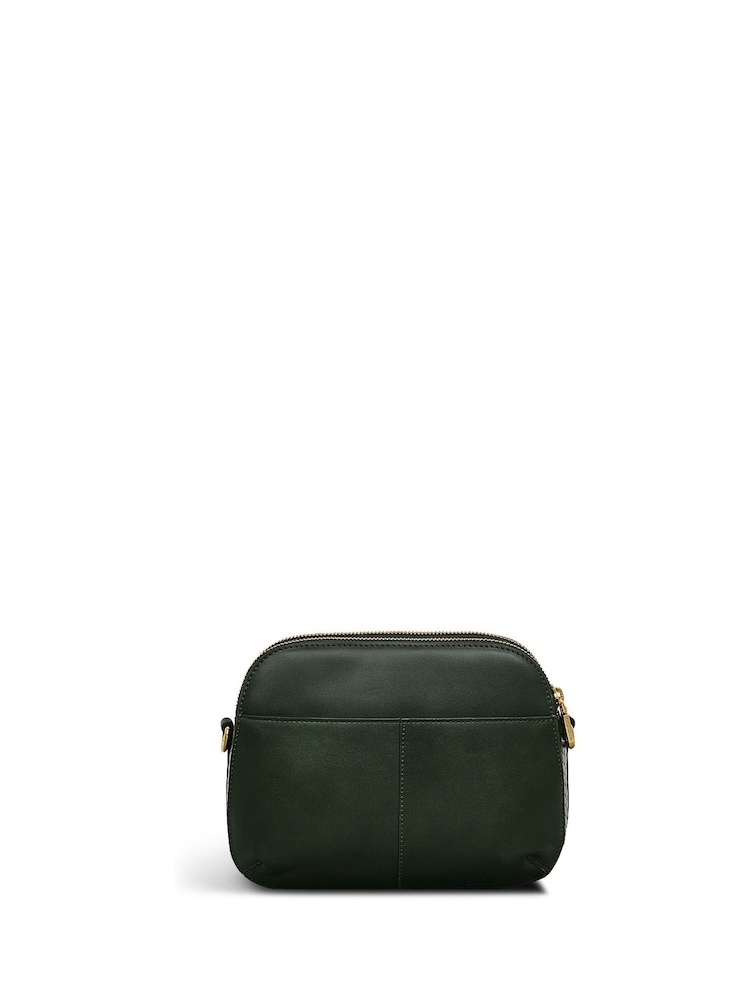 Radley London Medium Green Dukes Place Icon Weave Emboss Zip-Top Cross-Body Bag - Image 2 of 5