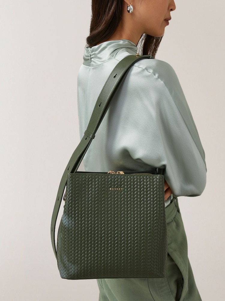 Radley Medium Dukes Place Icon Weave Emboss Compartment Cross-Body Bag - Image 5 of 5