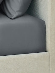 Grey Pure 144 Thread Extra Deep Fitted Count 100% Cotton Sheet - Image 2 of 2