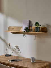 Natural Carved Wooden Wall Shelf - Image 2 of 8