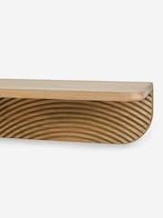 Natural Carved Wooden Wall Shelf - Image 6 of 8