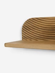 Natural Carved Wooden Wall Shelf - Image 7 of 8