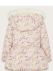 Monsoon Pink Floral Butterfly Pocket Hooded Coat - Image 2 of 3