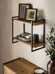 Dark Bronx 2 Tier Wall Shelves - Image 2 of 5