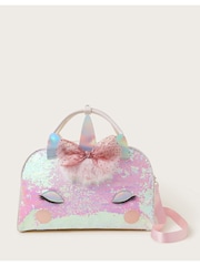 Monsoon White Sequin Unicorn Weekender Bag - Image 1 of 3