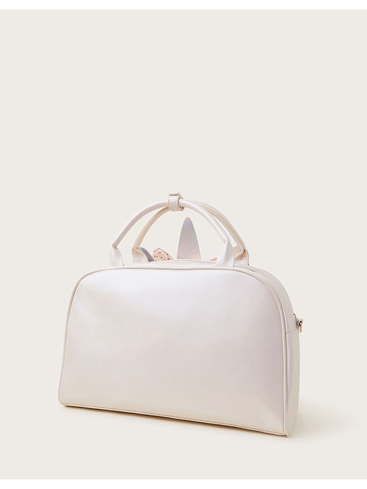 Monsoon White Sequin Unicorn Weekender Bag - Image 2 of 3
