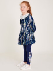 Monsoon Blue Floral Tunic and Leggings Set - Image 4 of 4