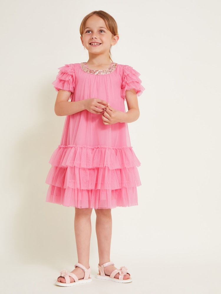 Monsoon Alexandra Swing-Kleid mit Rüschen - Bild 1 von 4 Monsoon Alexandra Swing-Kleid mit Rüschen - Bild 1 von 4