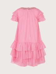 Monsoon Pink Alexandra Ruffle Swing Dress - Image 3 of 4