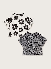 Monsoon Floral Print 100% Cotton T-Shirts 2 Pack - Bild 3 von 4