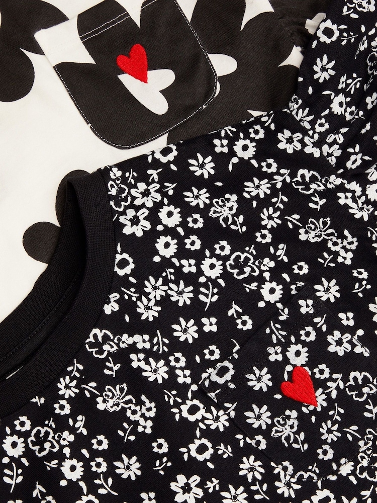 Monsoon Floral Print 100% Cotton T-Shirts 2 Pack - Bild 4 von 4