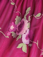 Monsoon Pink April Shirred Embroidered Dress - Image 4 of 4