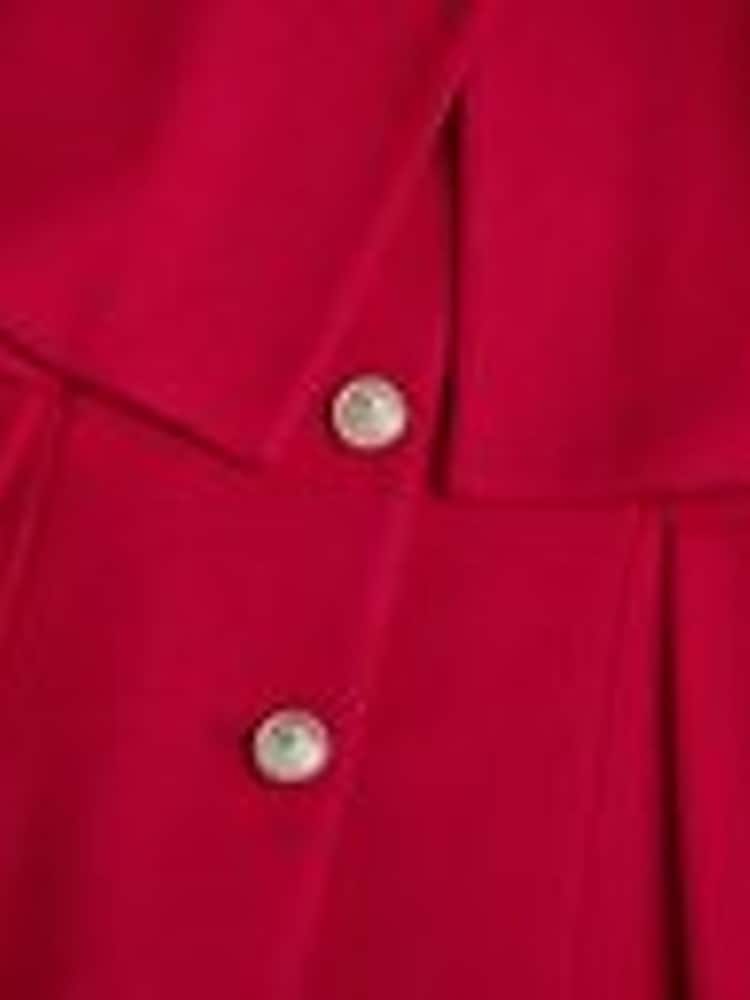 Monsoon Red Detachable Cape Collared Coat - Image 4 of 4