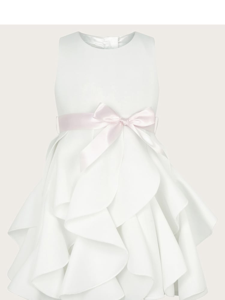 Monsoon Baby Scuba Sleeveless Cancan Ruffle Dress - Imagen 1 de 3