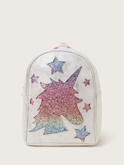 Monsoon Silver Glitter Rainbow Unicorn Backpack - Image 1 of 3