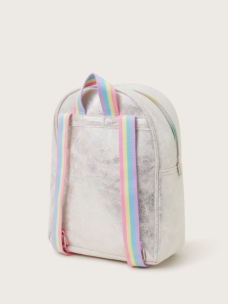 Monsoon Silver Glitter Rainbow Unicorn Backpack - Image 2 of 3