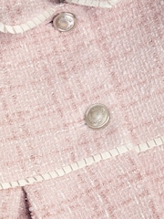 Monsoon Pink Baby Tweed Collared Coat - Image 3 of 3