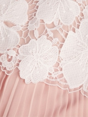 Monsoon Pink Otissa Pleated Lace Jumpsuit - Image 4 of 4