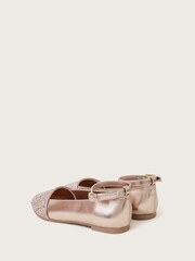 Monsoon Pink Glitter Ballerina Flats - Image 3 of 3